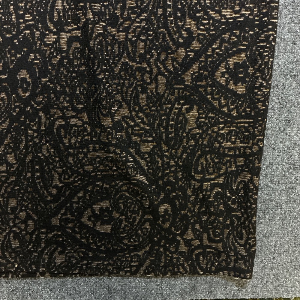 Chelsea Violet Midi Form Fitting Paisley Black Dress Women's Size Medium - Picture 5 of 10